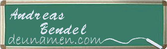 Andreas Bendel Visitenkarte